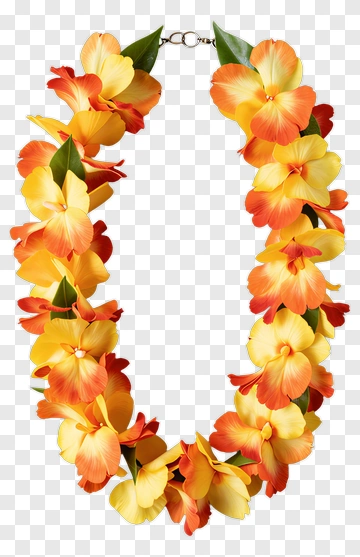 Colorful Floral Lei PNG