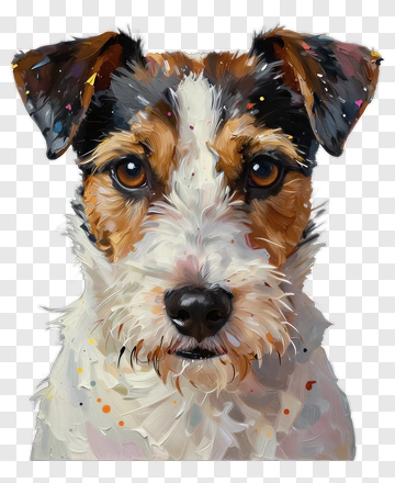 3D Dog Portrait PNG