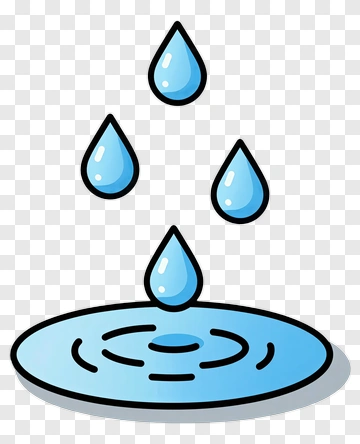 Water Droplets Creating Ripples PNG
