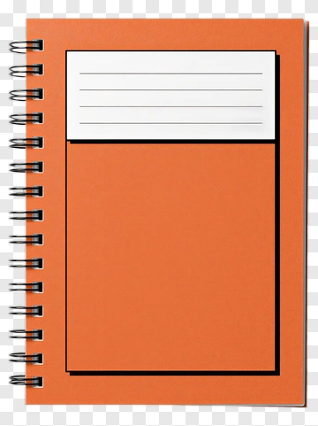 Orange Notebook With Blank Pages PNG