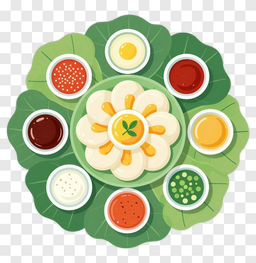 Platter Of Dumplings With Sauces PNG