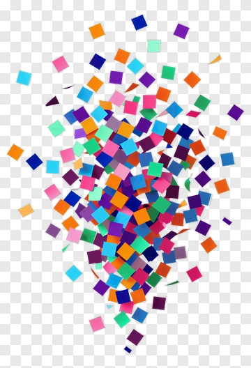 Colorful Confetti Falling PNG