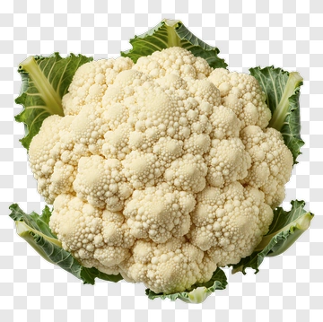 Fresh Cauliflower With Green Leaves PNG