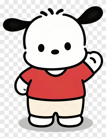 Cartoon Dog Waving Hello PNG