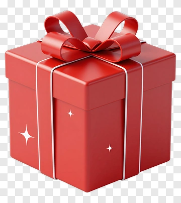 Red Gift Box With Ribbon PNG