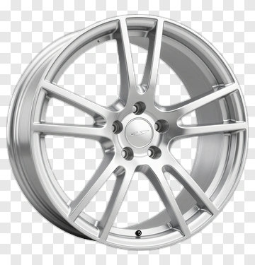 Silver Alloy Car Wheel PNG