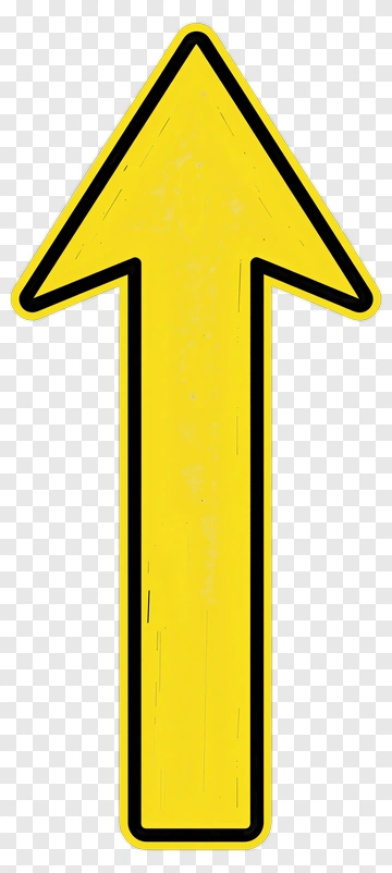 Yellow Arrow Sign PNG