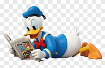 Donald Duck Reading A Comic Book PNG