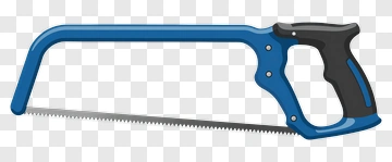 Blue Hacksaw Tool PNG