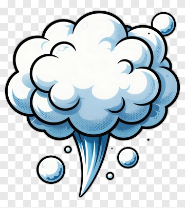 Cartoon Cloud With Snowflakes PNG