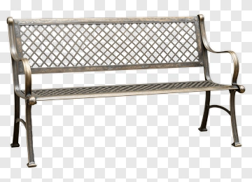 Metal Park Bench PNG