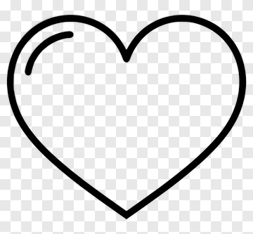Outline Heart Shape PNG