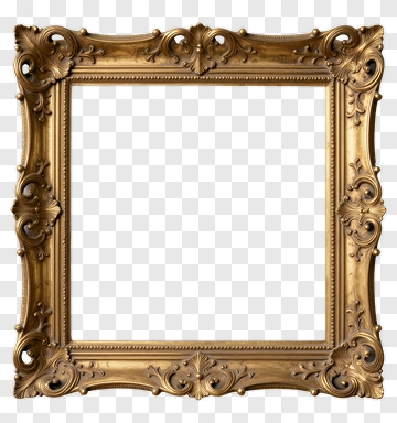 Ornate Gold Picture Frame PNG