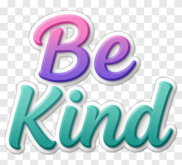 Be Kind Text Design PNG