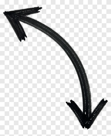 Curved Black Arrow PNG