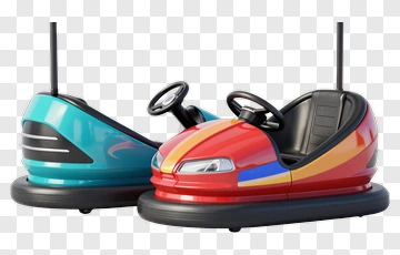 Colorful Bumper Cars PNG