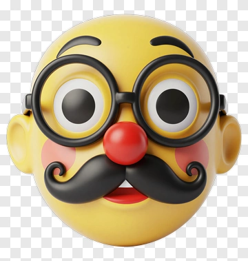 Cartoon Character With Glasses And Mustache PNG
