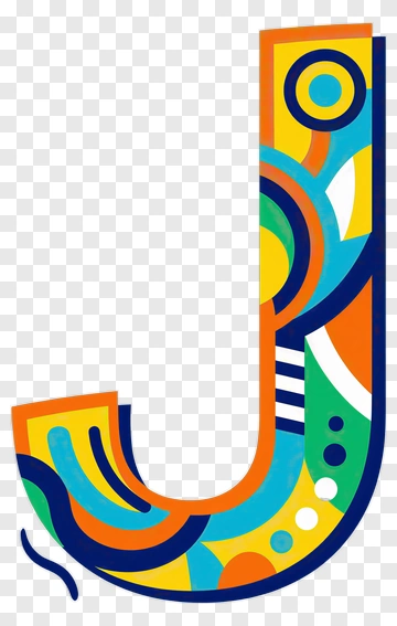 Colorful Letter J PNG