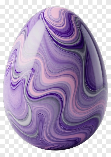 Colorful Swirled Easter Egg PNG