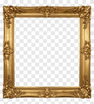 Ornate Gold Picture Frame PNG