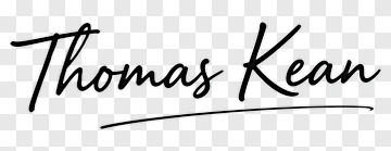 Thomas Kean Signature PNG