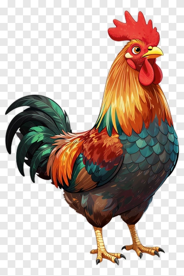 Cartoon Rooster PNG