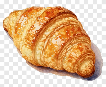 Golden Croissant PNG