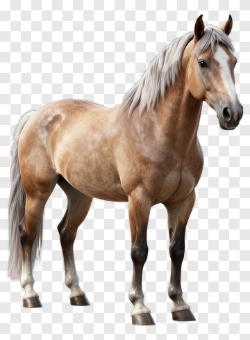 Realistic Brown Horse PNG