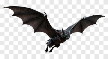 Fantasy Dragon Bat Flying In The Night Sky PNG