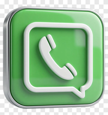 Green Phone Icon With Chat Bubble PNG