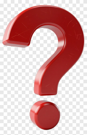 Red 3D Question Mark PNG