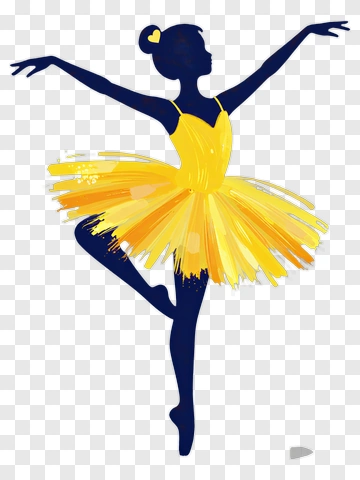 Ballet Dancer In A Yellow Tutu PNG