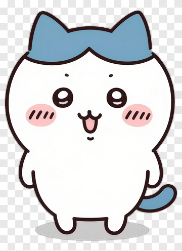 Cartoon Cat Character With Blue Bow PNG