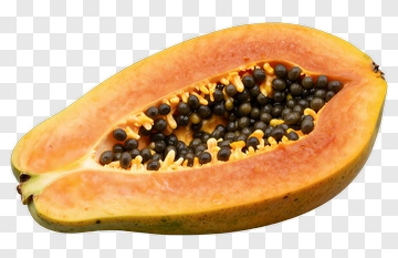 Papaya Fruit Cut In Half PNG