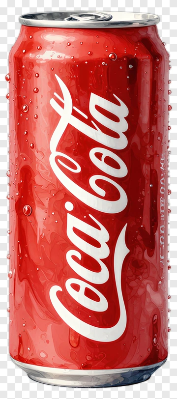 Coca-Cola Can With Water Droplets PNG