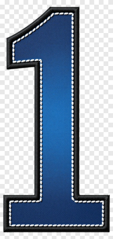 Blue Number One Patch PNG