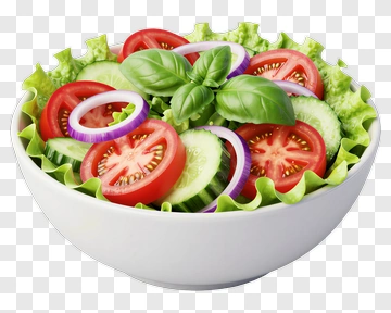 Fresh Salad Bowl With Tomatoes And Cucumbers PNG