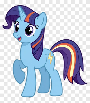 Cartoon Pony With Colorful Mane PNG
