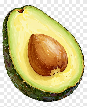 Ripe Avocado With Seed PNG