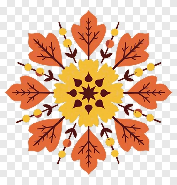 Colorful Floral Mandala Design PNG