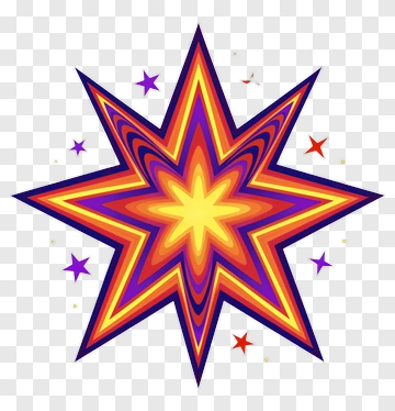 Colorful Starburst Design PNG