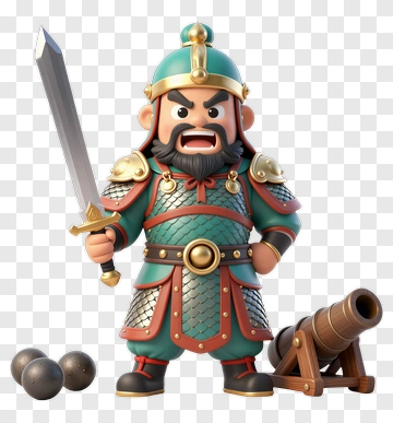3D Warrior Holding A Sword PNG