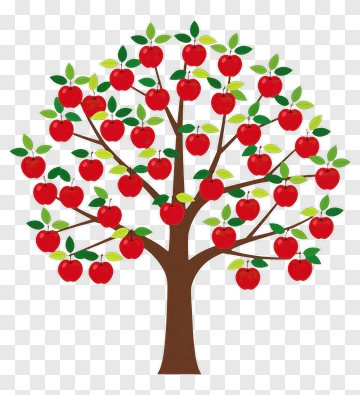 Colorful Apple Tree PNG
