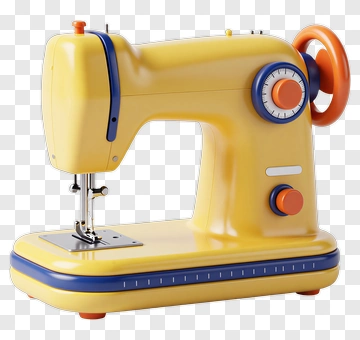 Yellow Sewing Machine PNG