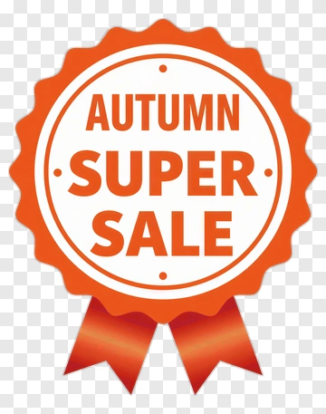 Autumn Super Sale Badge PNG