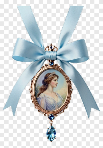 Elegant Pendant With A Portrait Of A Woman PNG