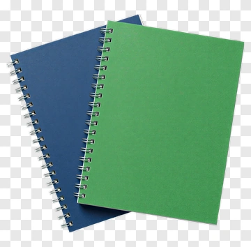 Spiral Notebooks In Blue And Green PNG