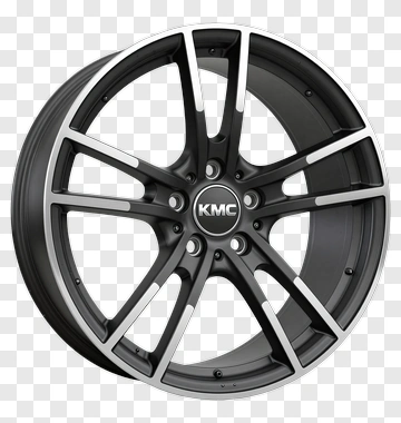 Kmc Black Alloy Wheel PNG