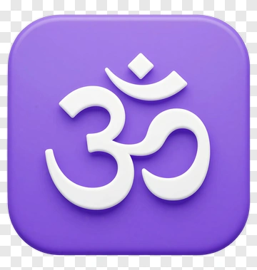 Om Symbol On Purple Background PNG