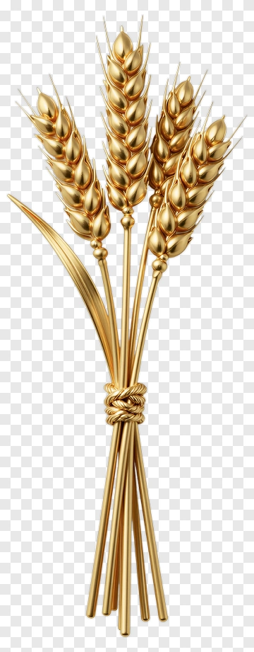 Golden Wheat Bundle PNG